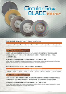Lyml-02 Saw Cutting Blade 1-4mm HSS Blade Disc Dmo5 Circular Saw Blade Để cắt kim loại